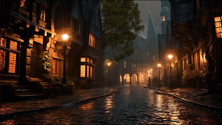 A Rainy Night in Victorian London with Thunderstorm   Relaxing Rain &  Thunder sounds  8 Hours