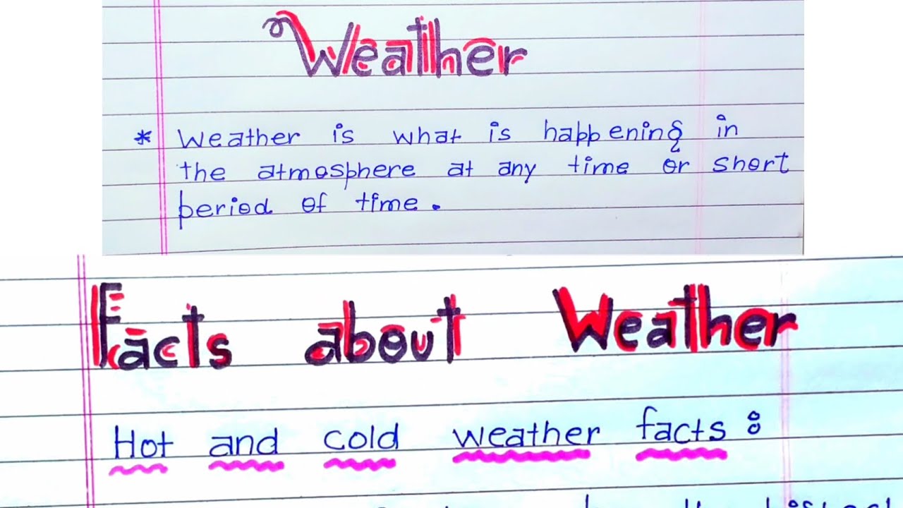 there is no bad weather essay