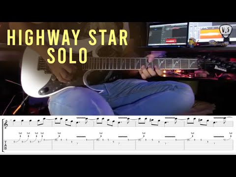Deep Purple - Highway Star (Solo) - Guitar Lesson With Tab