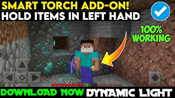 LEFT HAND TORCH MOD FOR MINECRAFT PE 1.19+ | LEFT HAND TORCH ADDON MINECRAFT PE |