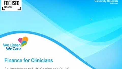 Demystifying NHS Finance - January 2023 - Introduction to NHS Costing and PLICS – Acute