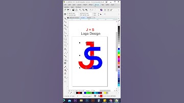 JS logo design CorelDraw | J s logo | J+S logo design #shorts