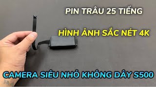 Camera siêu nhỏ s500 không dây mẫu mới hiện nay, Camera nguỵ trang cúc áo s500 wifi full4k xem từ xa