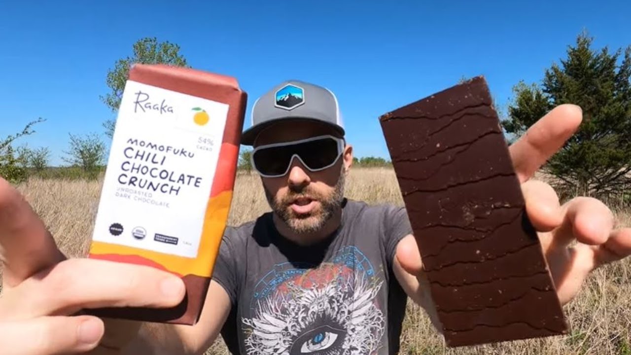 Raaka Chocolate - Momofuku Chili Chocolate Crunch Dark Chocolate Bar ...
