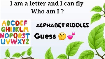 Alphabet Riddles for kids/ Brain games/ Guess this Alphabet Riddles/ fun games