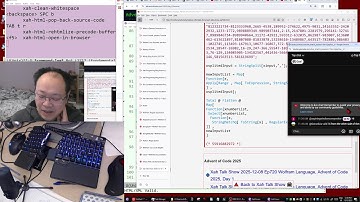 Xah Talk Show Ep724 Wolfram Language, Advent of Code 2025, Day 2