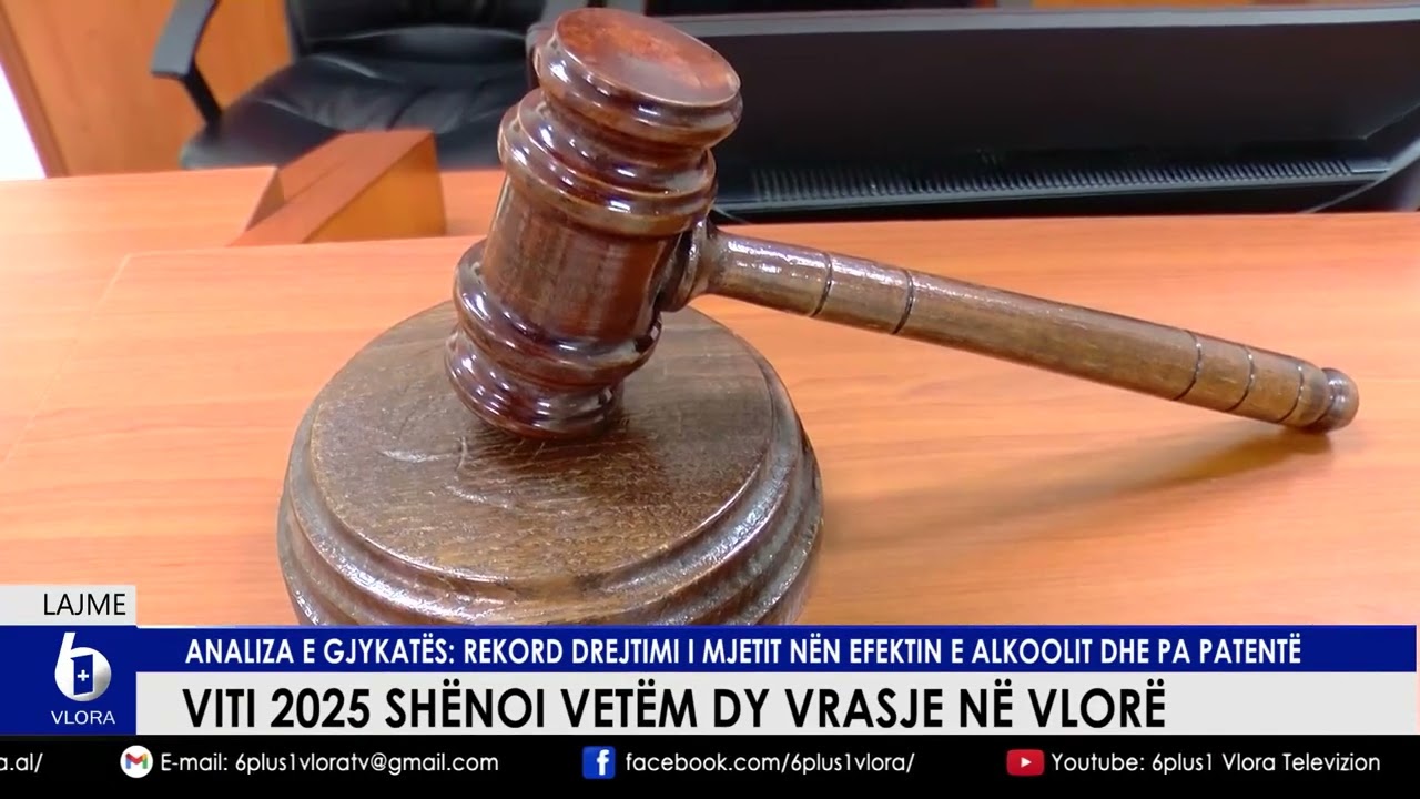 Viti 2025 shënoi vetëm dy vrasje në Vlorë. Gjykata: Rekord drejtimi i mjetit nën efektin e alkoolit