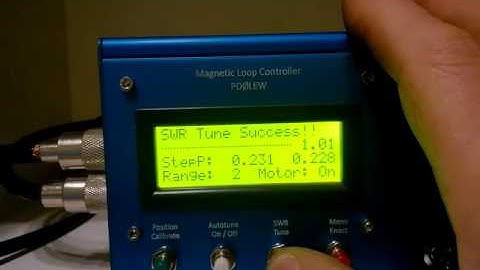 Magnetic loop controller SWR tune