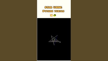 Random Colour Star using python Turtle 🐢#python #youtubeshorts #shorts