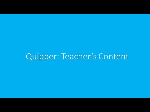 Quipper Teacher's Content