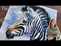 What is Charging Watercolor Technique?  Zebra Painting on Hippie Crafter Paper