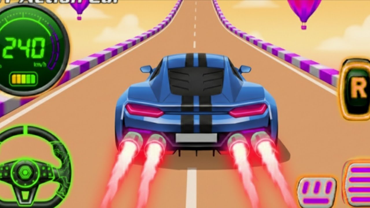 Impossible Car Racing Flyover 3D Gameplay _ Android gameplay - Ramp Car Racing - Very different #09