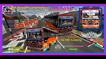 surprise release livery// new bs6 bus mod livery// modified livery// Ravi gaming GSRTC#shots#bussid