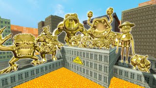 DESTROY ALL GOLD ZOONOMALY MONSTERS & MONSTERS POPPY PLAYTIME 3 in LAVA CITY - Garry's Mod