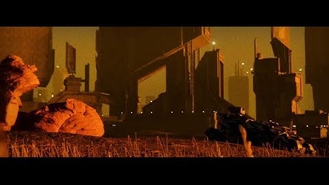 Blender Sci Fi cinematic scene Eevee