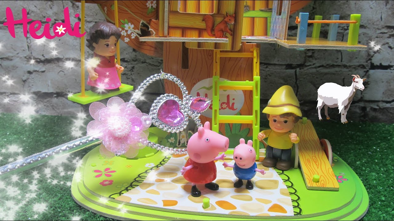 peppa pig en la casita del árbol