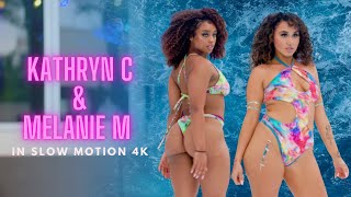 Katheryn Celestre And Melanie Maria In Slow Motion 4K | Miami Swim Week 2023