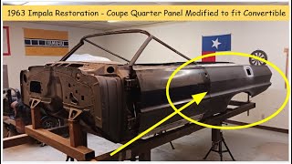 1963 Impala SS  Part 15 -  Modify Coupe Quarter  to Fit Convertible  - DIY Auto Restoration by Guzzi Fabrication - D.I.Y Auto Restoration 2,839 views 8 months ago 12 minutes, 54 seconds