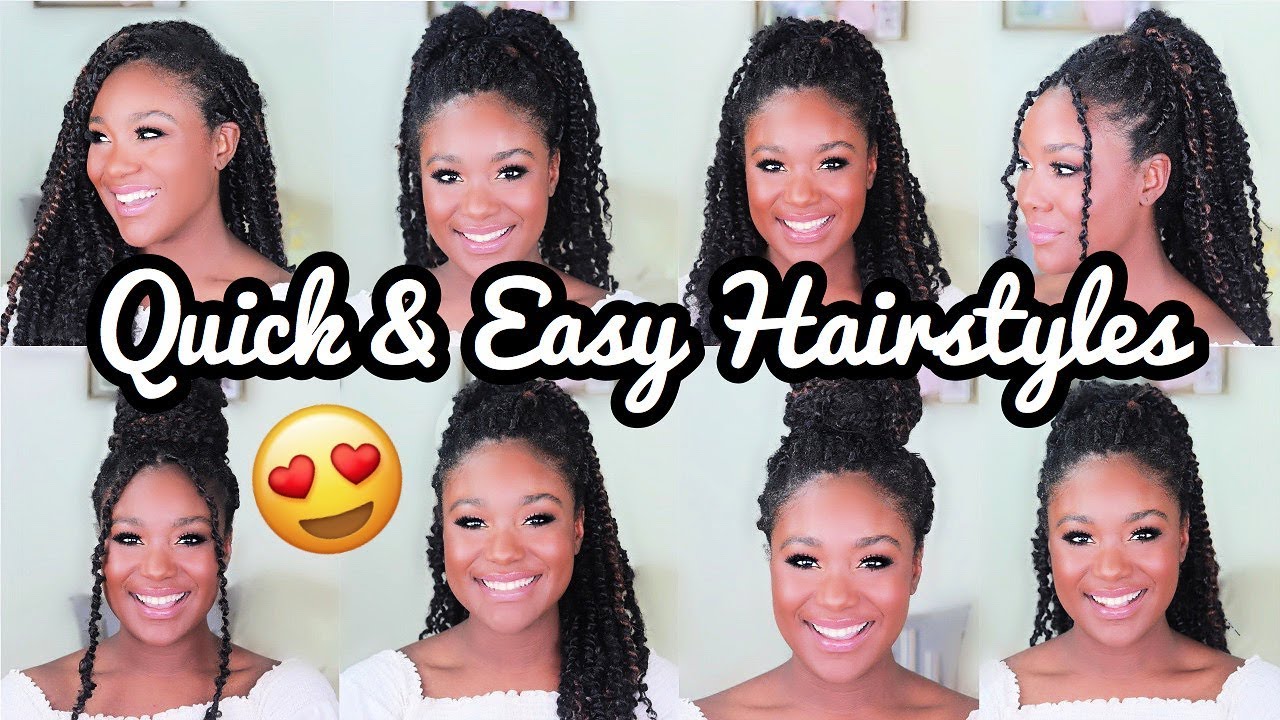 Easy Natural Hairstyles - Passion Twist Braided Hairstyles I 4C ...