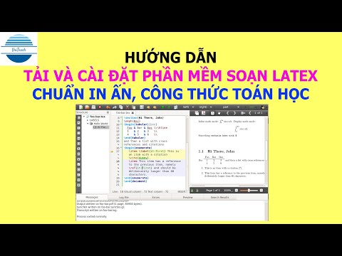 Hướng dẫn tải và cài đặt các phần mềm để soạn thảo công thức Toán học với LaTeX