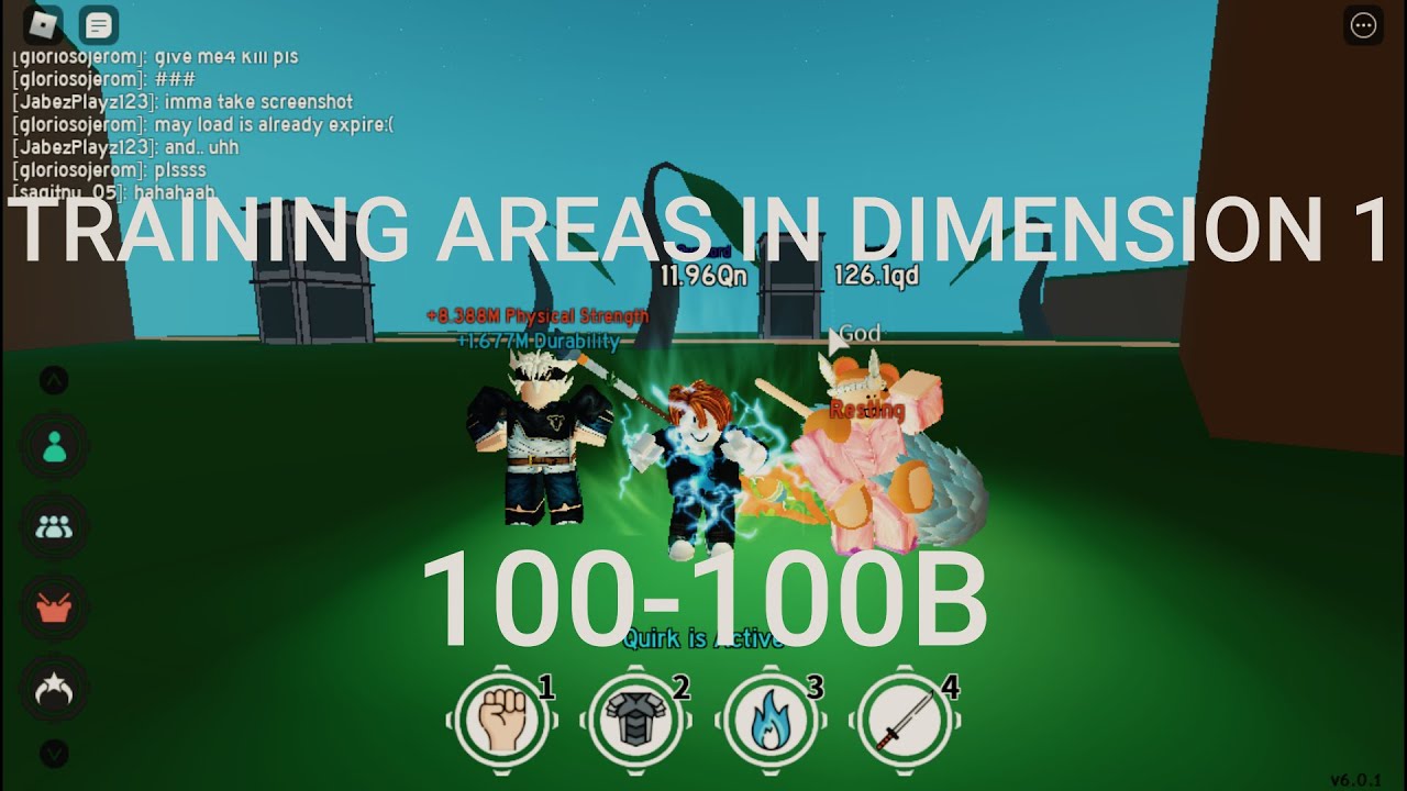 ALL TRAINING AREAS IN ANIME FIGHTING SIMULATOR (Dimension 1) - YouTube