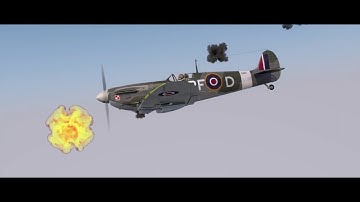 Spitfire in Flak Turbulence FD Cinema 4D R21 -Composited in DaVinci Resolve 16 Fusion