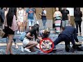 Falling With a Pile of Cash Prank