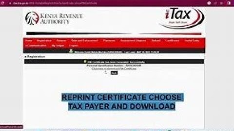 How to reprint your KRA Pin Certificate