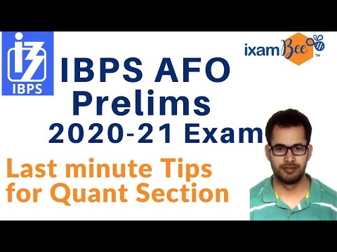 Last minute tips for IBPS AFO Prelims (Quantitative Aptitude) 2020-21 Exam