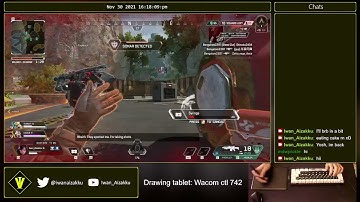 Playing Apex with drawing tablet.