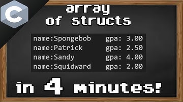 C array of structs 🏫