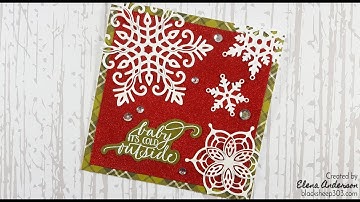 Christmas Snowflakes Card with Elizabeth Craft Designs