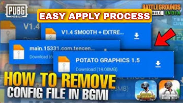 how to remove all config file in battleground mobile india | remove config file from bgmi and pubg