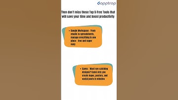 Top 5 Free Productivity Tools for Business | #boostproductivity #free #businesstools #apptrop
