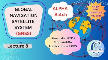 ALPHA BATCH| Gate GE 2025| GNSS| Class 8| Applications of GPS| Kinematic, RTK & Stop-and-Go|
