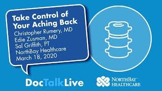 Take Control of Your Aching Back | Back Pain Event | NorthBay Healthcare