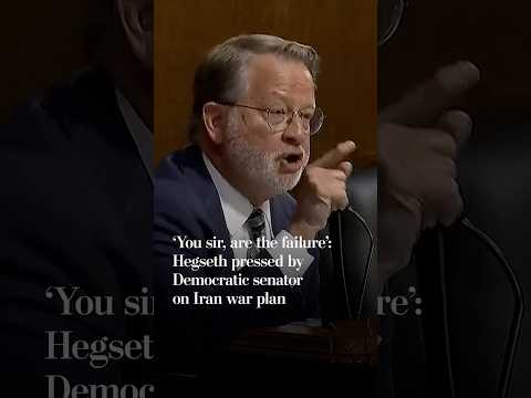 Hegseth pressed by Democratic Senator on Iran war plan