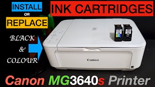 Canon Pixma MG3640s Ink Cartridge Replacement.