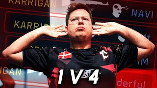 KARRIGAN Pulls Off the CRAZIEST 1v4 to Eliminate NAVI from ESL Pro League