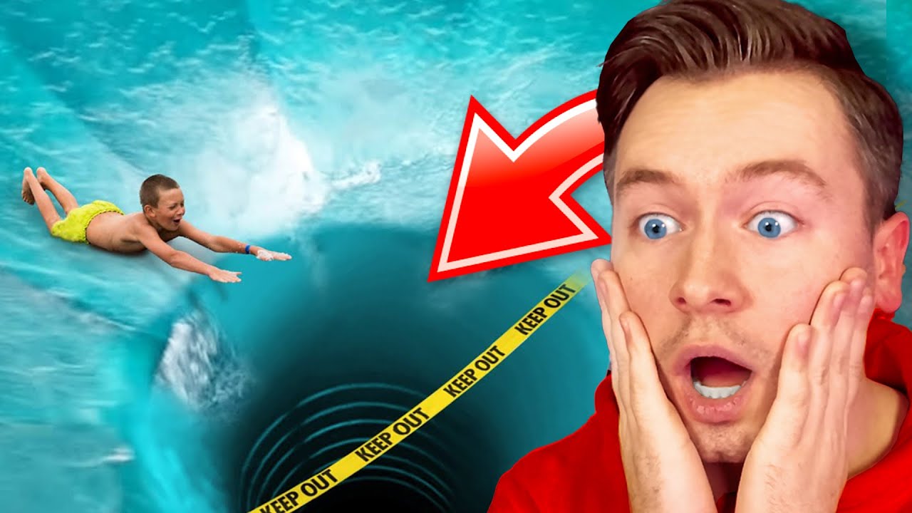 Er STECKT in einer geschlossenen WASSERRUTSCHE fest!😱