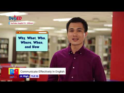 Grade 10 TECHNOLOGY AND LIVELIHOOD EDUCATION QUARTER 1 EPISODE 7 (Q1 EP7): Communicate effectively in English