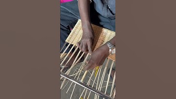 How rattan weaving on steel is done. #handmade #rattan