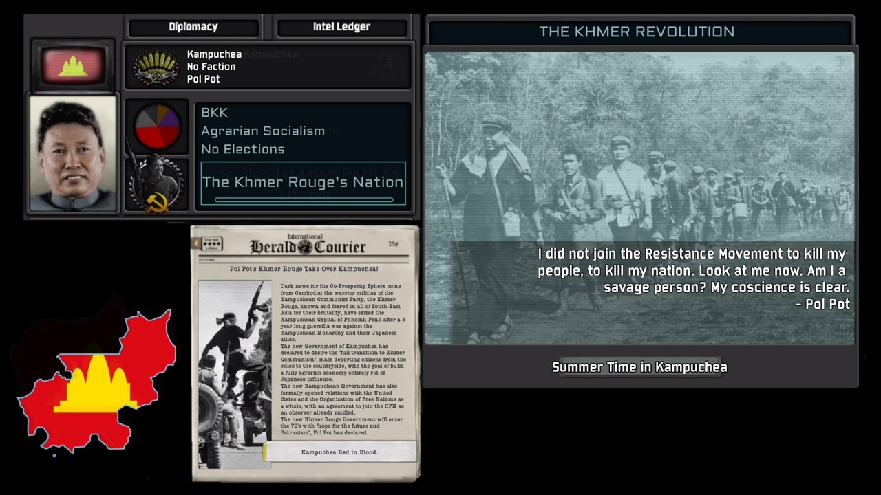 HOI4 TNO Custom Super Event: Pol Pot's Khmer Rouge take over Kampuchea