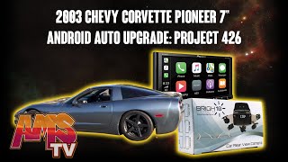 Car stereo installation on this Chevy Corvette with Pioneer in Los Angeles