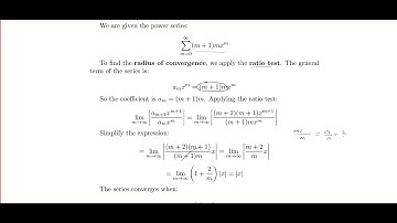 Radius of Convergence of Sum from m=0 to infinity of (m+1)^m m x^m: Using the Ratio Test