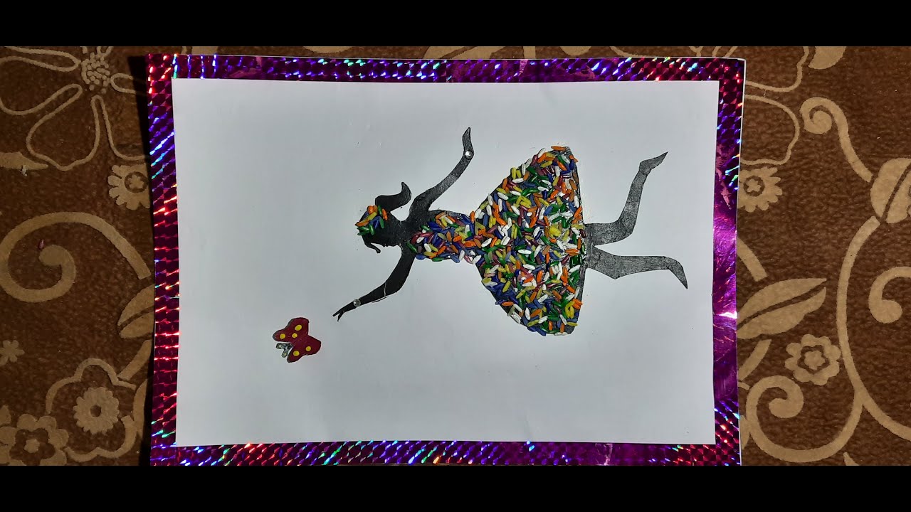 How to make beautiful rice craft at home - YouTube
