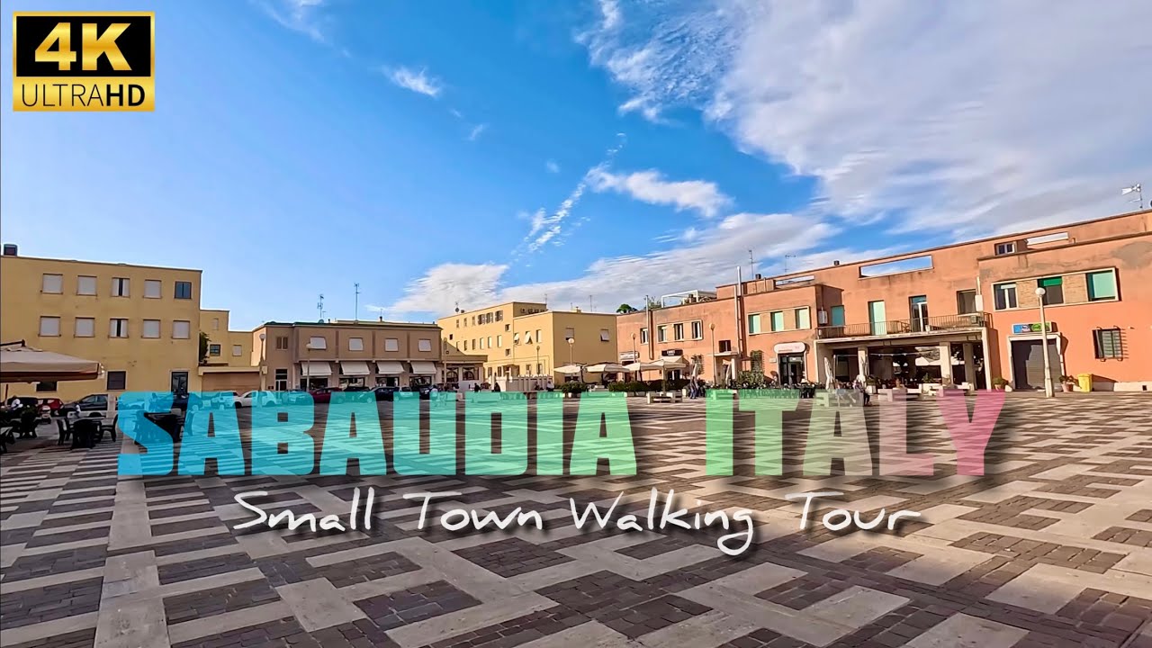 Sabaudia, Italy | Small town walking tour | 4K