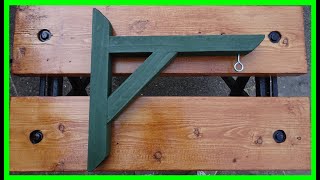 How to make a simple Wooden Bracket for a Hanging Basket