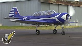 Throaty Radial Engined Yak-52 Aerobatics