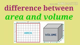 what is the difference between area and volume? || area aur volume me kya antar hota hai?
